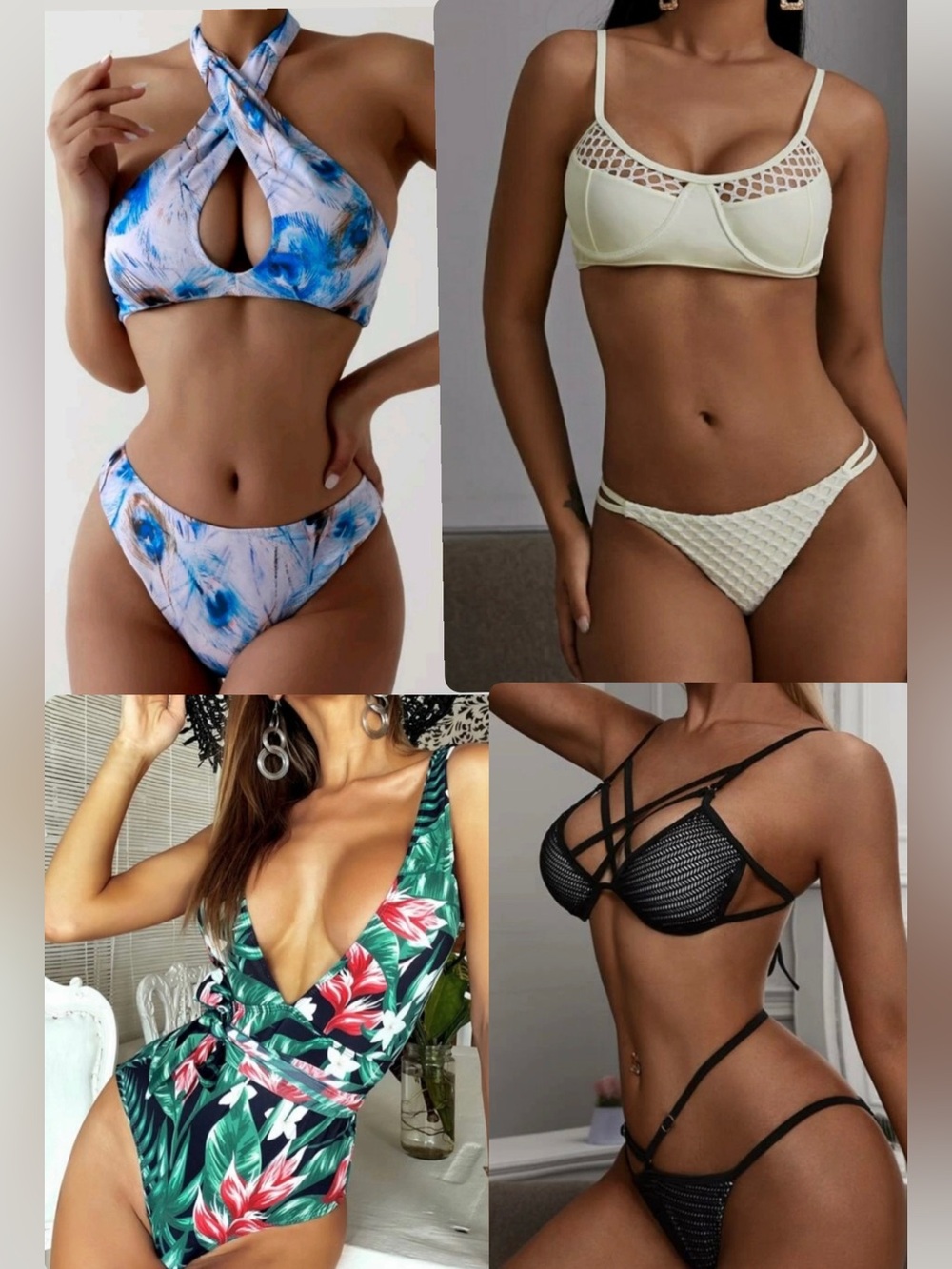 🔥SUMMER SALE🔥Women’s 4 Sets of Swimsuit One Piece and Bikini Bundle